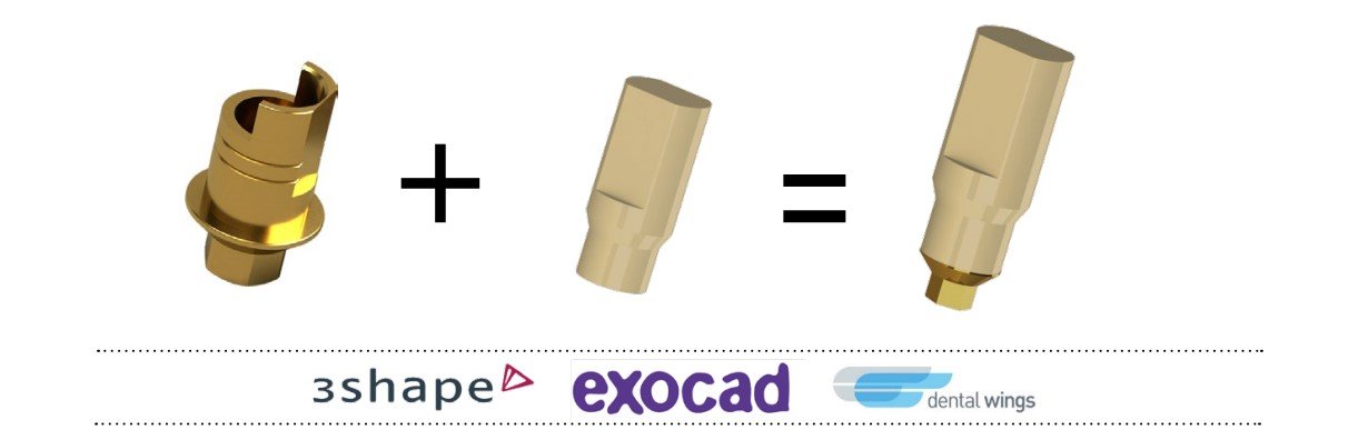 Ti Base Scanbody Flujo Digital Exocad, 3Shape, Dental Wings